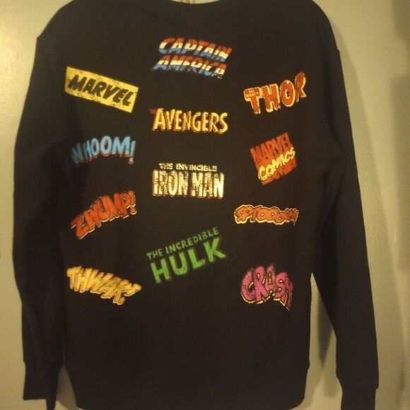 Marvel unisex superhero crew neck graphic print sweatshirt Sz med - Picture 3 of 8